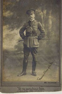 ‘For my young friend Owen’—Francis Vane’s signed photograph dedicated to six-year-old Owen Sheehy-Skeffington. Vane had become friendly with the Sheehy-Skeffington family after offering his condolences on the murder of Francis and informing his widow, Hanna, of his own efforts to bring Capt. Bowen-Colthurst to justice. (NMI)