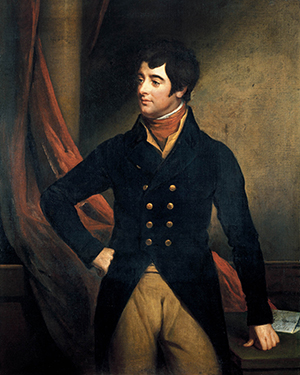 Above: ‘Citoyen Edouard Fitzgerald’, portrayed here by Hugh Hamilton Douglas in revolutionary fashion (red cravat, cropped hair, blue jacket), was one of the founding and leading members of the SADH, along with the Sheares brothers, Henry and John. (NGI)