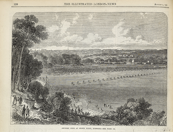 Above: Crown Point, near Norwich, scene of yet another Betham victory in July 1866. (Illustrated London News, 4 August 1866/NLI)
