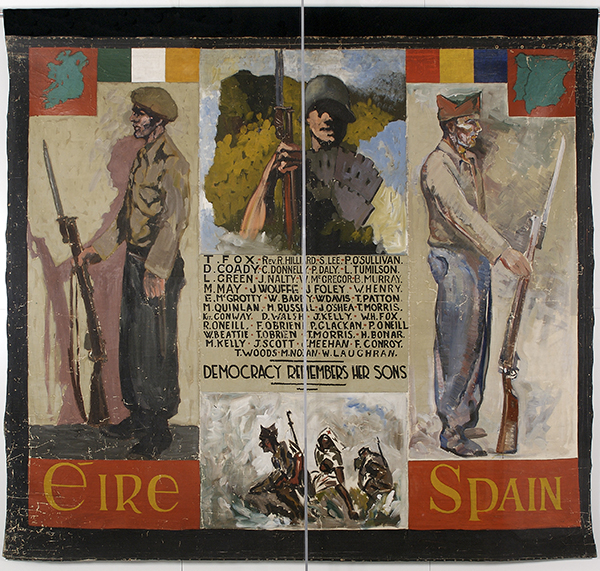 Above: Banner of the pro-Republican ‘Connolly Column’. (Irish Labour History Museum)