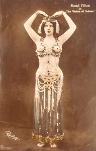 Above: Maud Allan in The vision of Salome, a loose adaptation of the Oscar Wilde play.