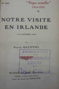 Above: The 56-page account of the trip. (Special Collections, UCC Library)