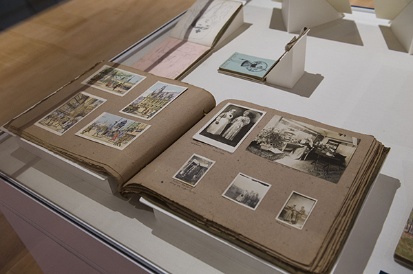 Above: Reflections on the actual experience of war are conveyed through the letters and diaries of those involved, as well as drawings, photographs and film.