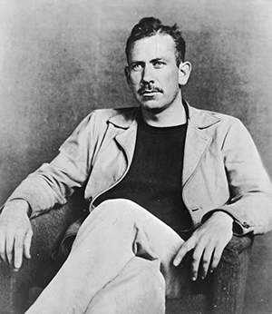 Above: John Steinbeck—in 1952 he paid a visit to the home place of his forebears in Ballykelly, Co Derry.